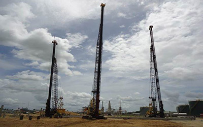 Pile driving and Civil works for Tank foundations